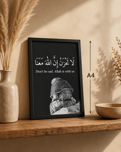 Don’t Be Sad – Allah Is With Us Premium Islamic Wall Art