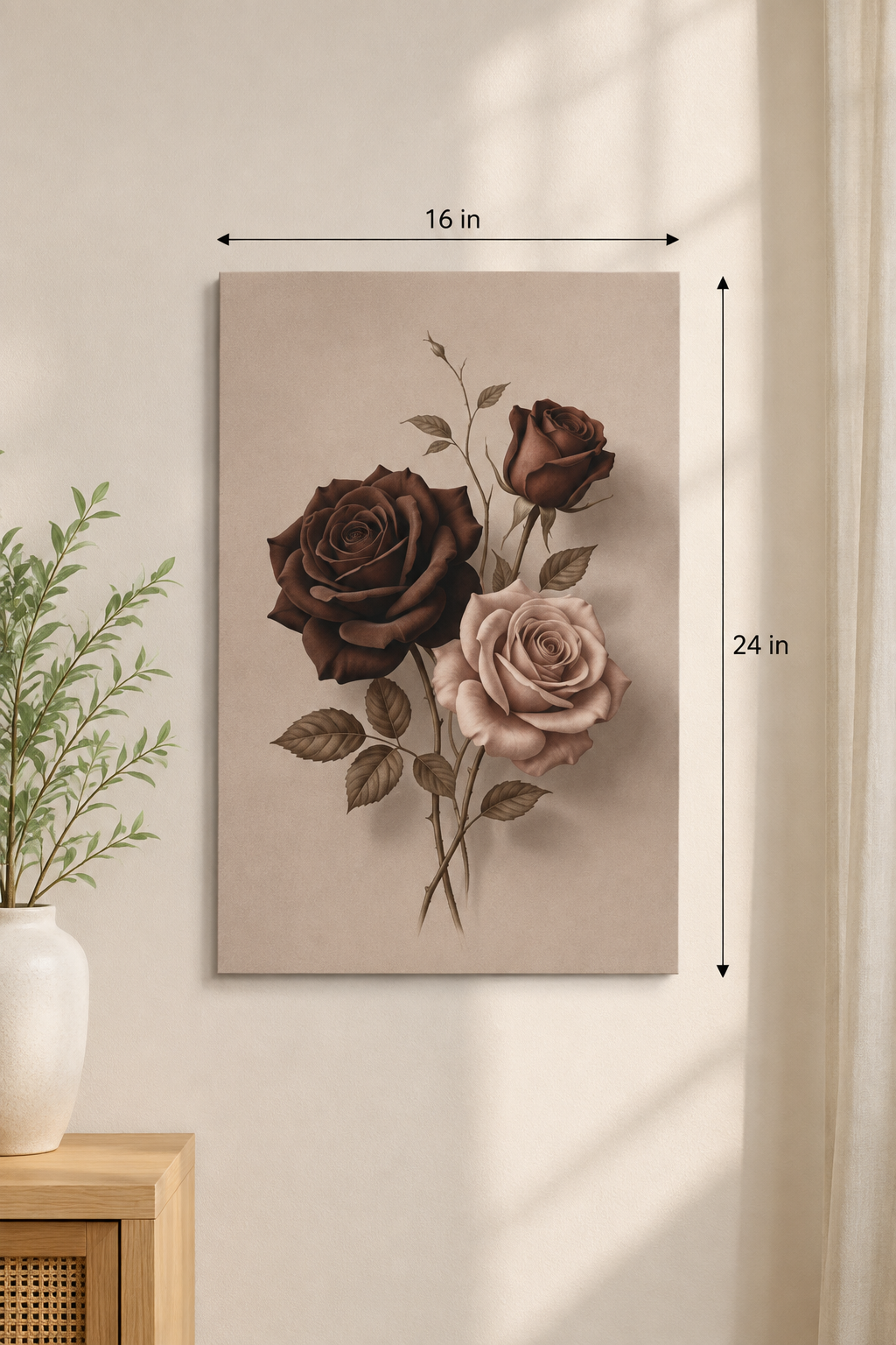 -Rose Floral Wall Poster | 16×24 Inch
